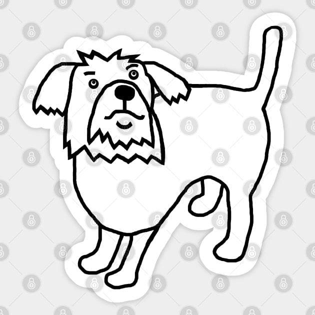 Cute White Dog Sticker by ellenhenryart